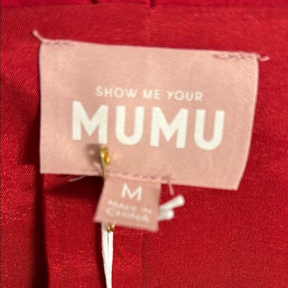 Show Me Your MuMu Red Blazer Structured Suit Jacket Business - Picture 4 of 5